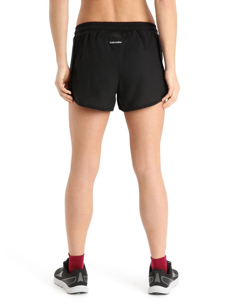 Women's Icebreaker ZoneKnit™ Merino Shorts Black | CA 1442RVDW